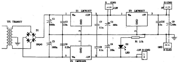 图5 直流电源电路图